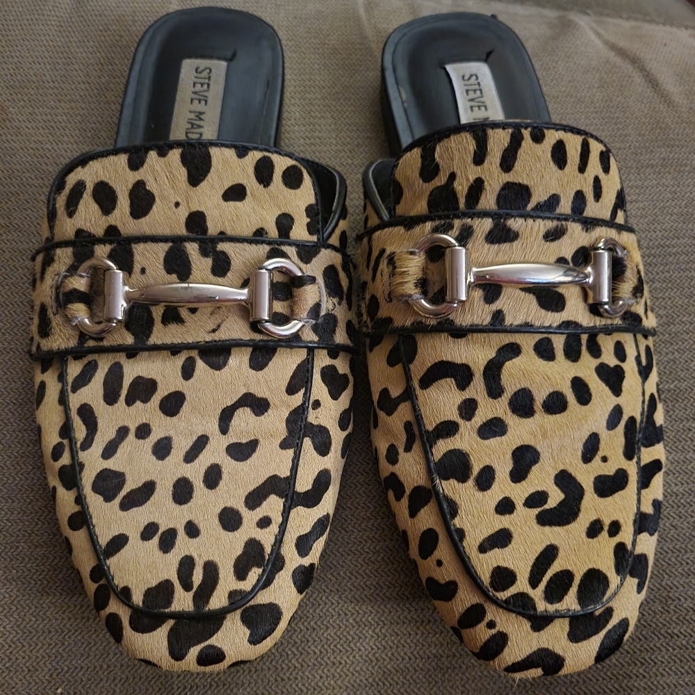 Steve Madden Rylie Leopard Mules size 6